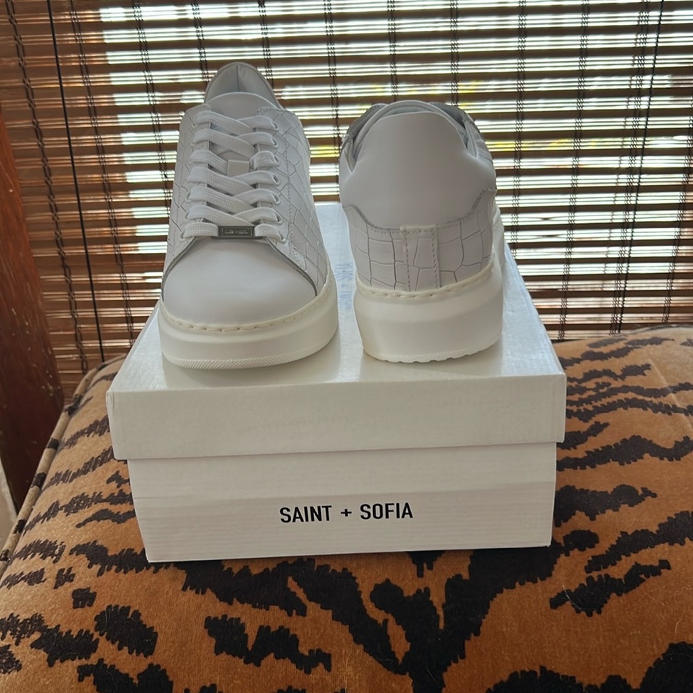 SAINT + SOFIA Leather Tennis Shoes